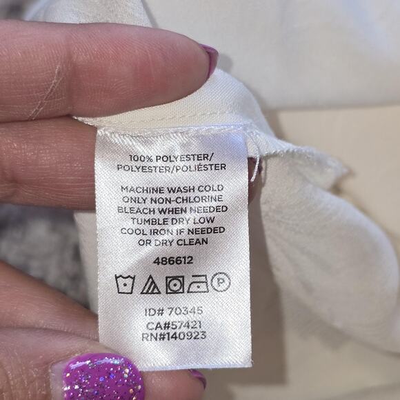 LOFT Blouse Women Small Textured Floral Long Sleeve Lightweight Elegant Boho Top - Picture 4 of 8